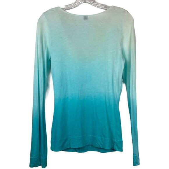 LANGUAGE LOS ANGELES Women's Size S Boho V-Neck Ombre Embroidered Top - Picture 2 of 7